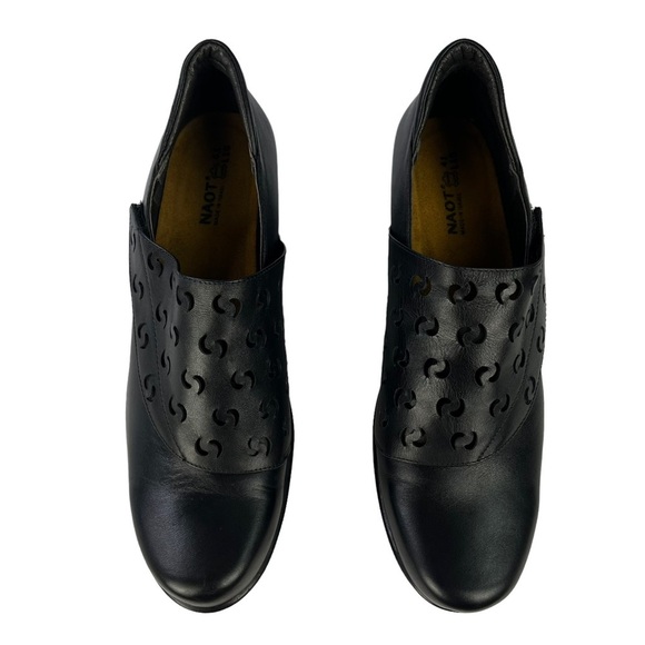 Naot Precious Lase Cut Leather Slip On Heels Black Womens Size EU 41 US 10-10.5 - Picture 6 of 15